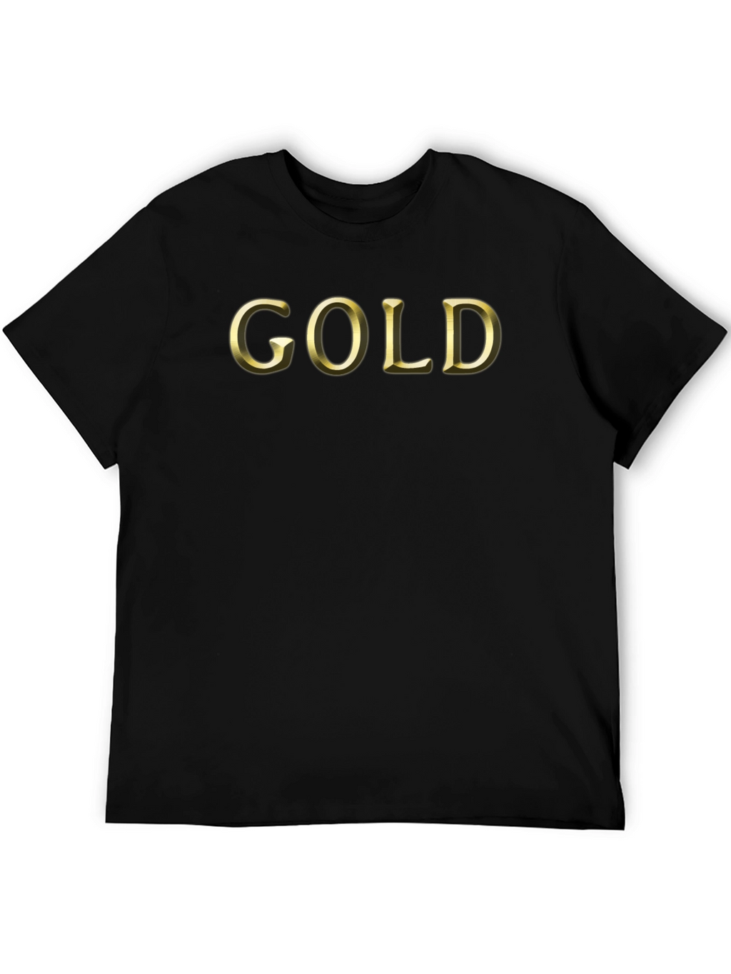 Gold Lettering Black T-Shirt