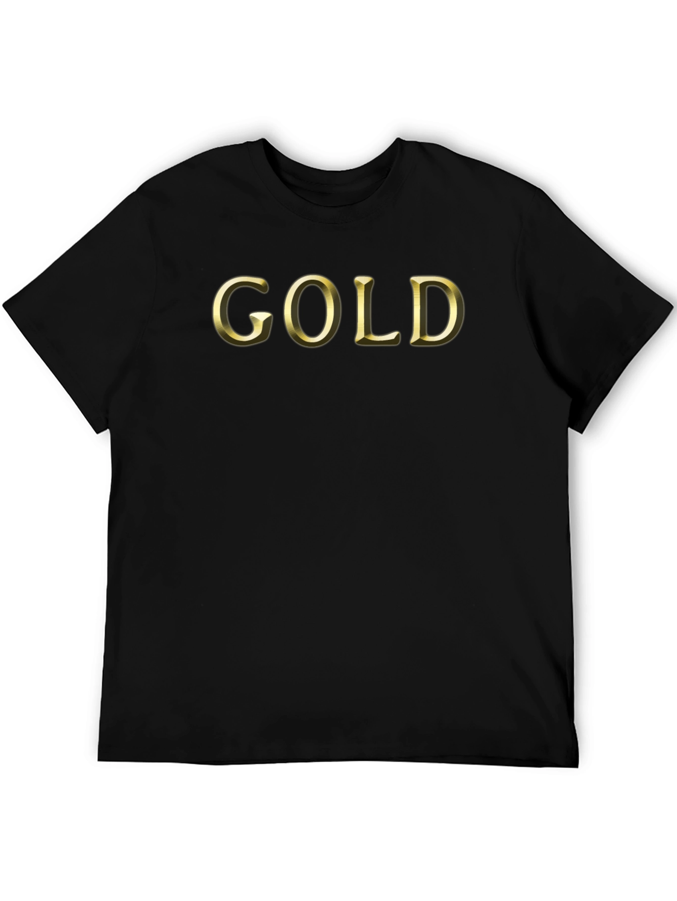 Gold Lettering Black T-Shirt