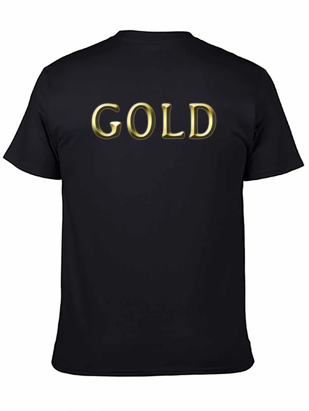 Gold Lettering Black T-Shirt