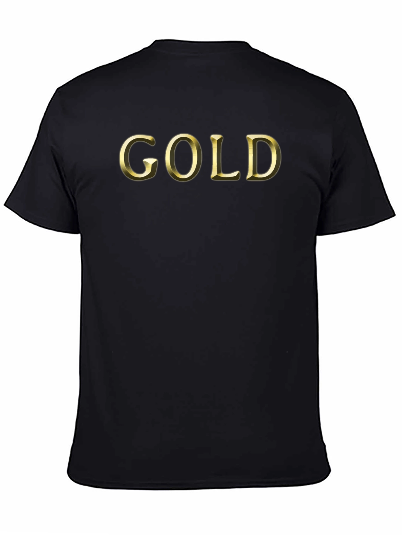 Gold Lettering Black T-Shirt