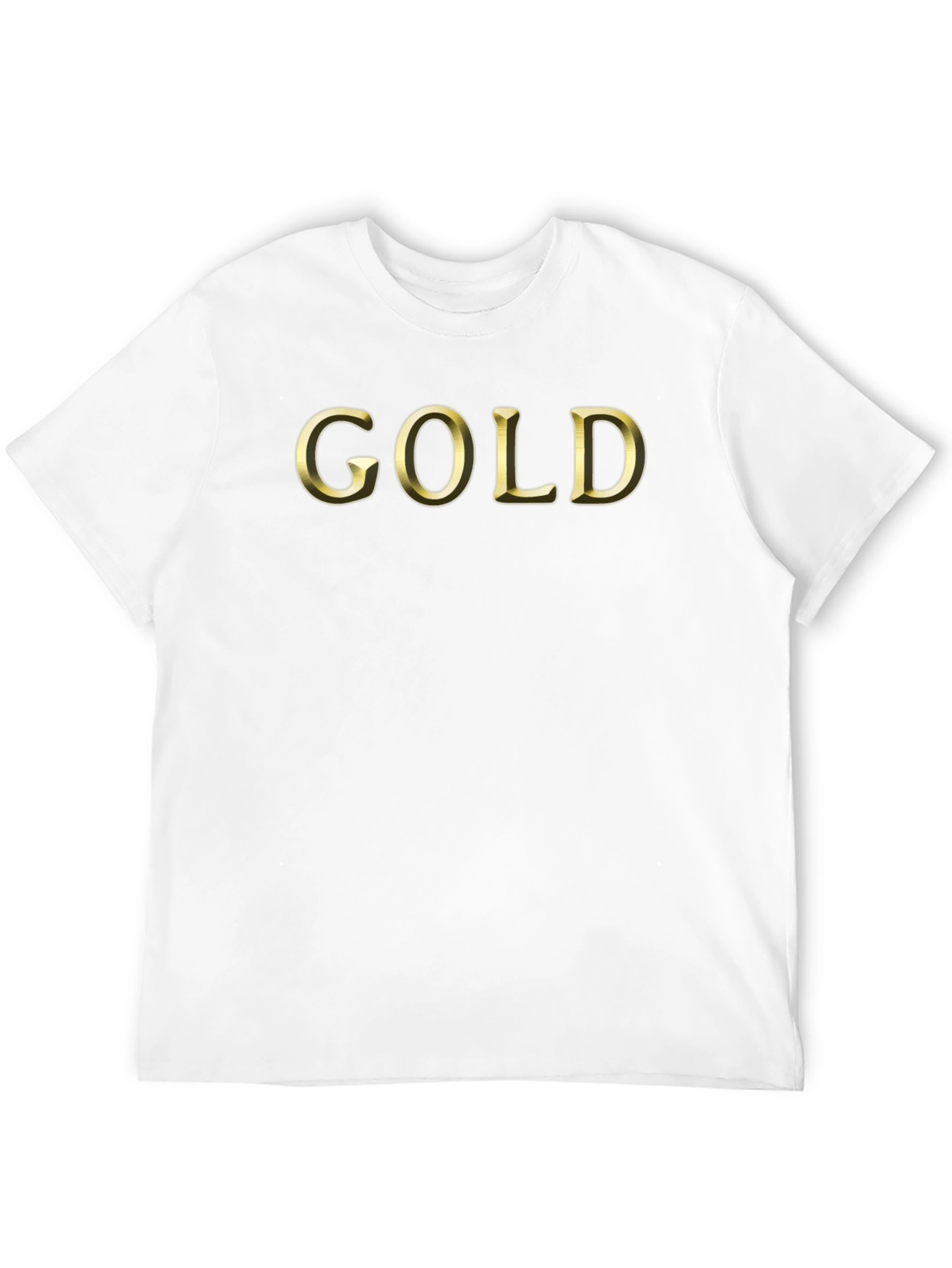 Gold Lettering Black T-Shirt