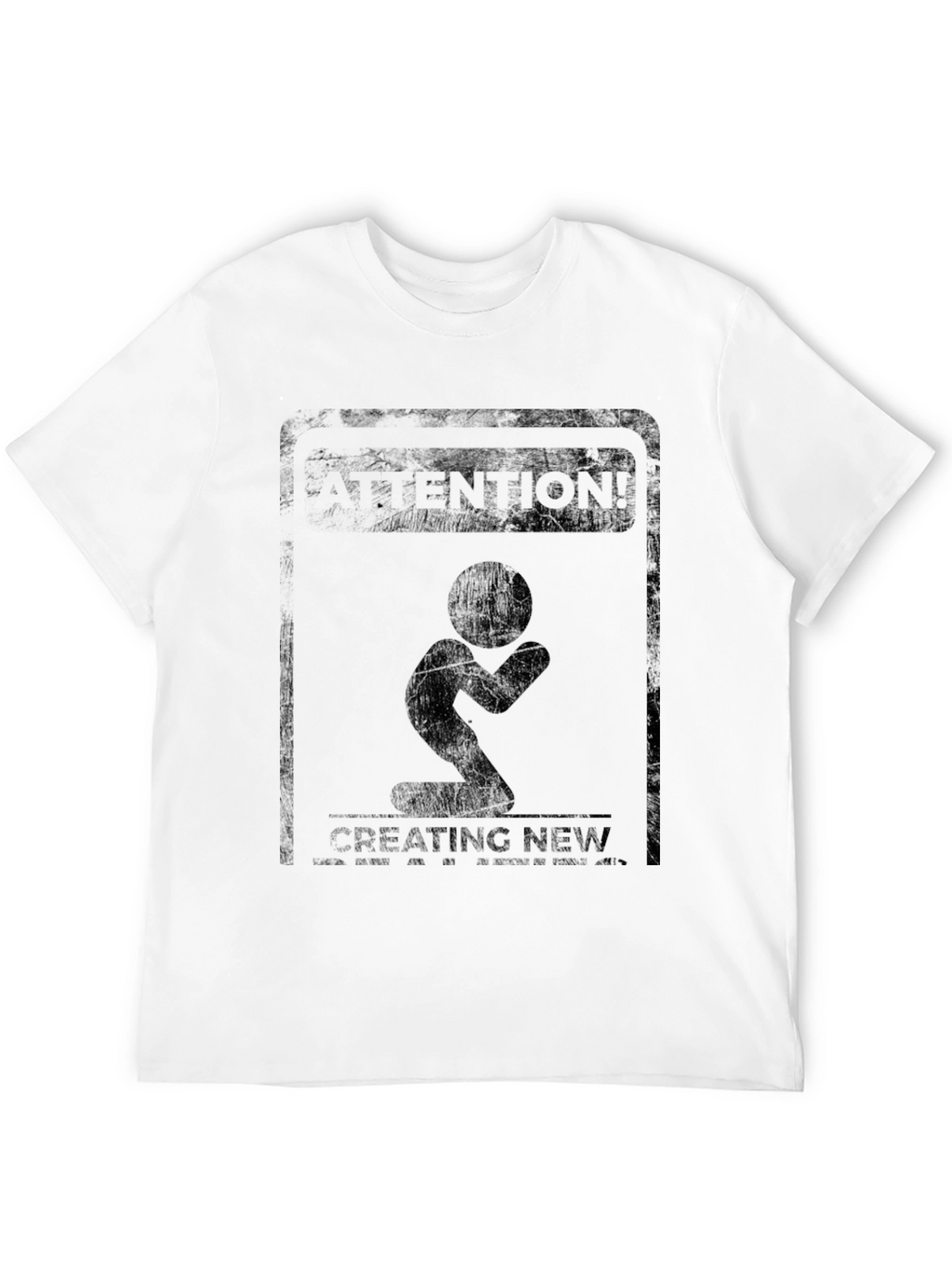 Attention Creating New Black Graphic Tee