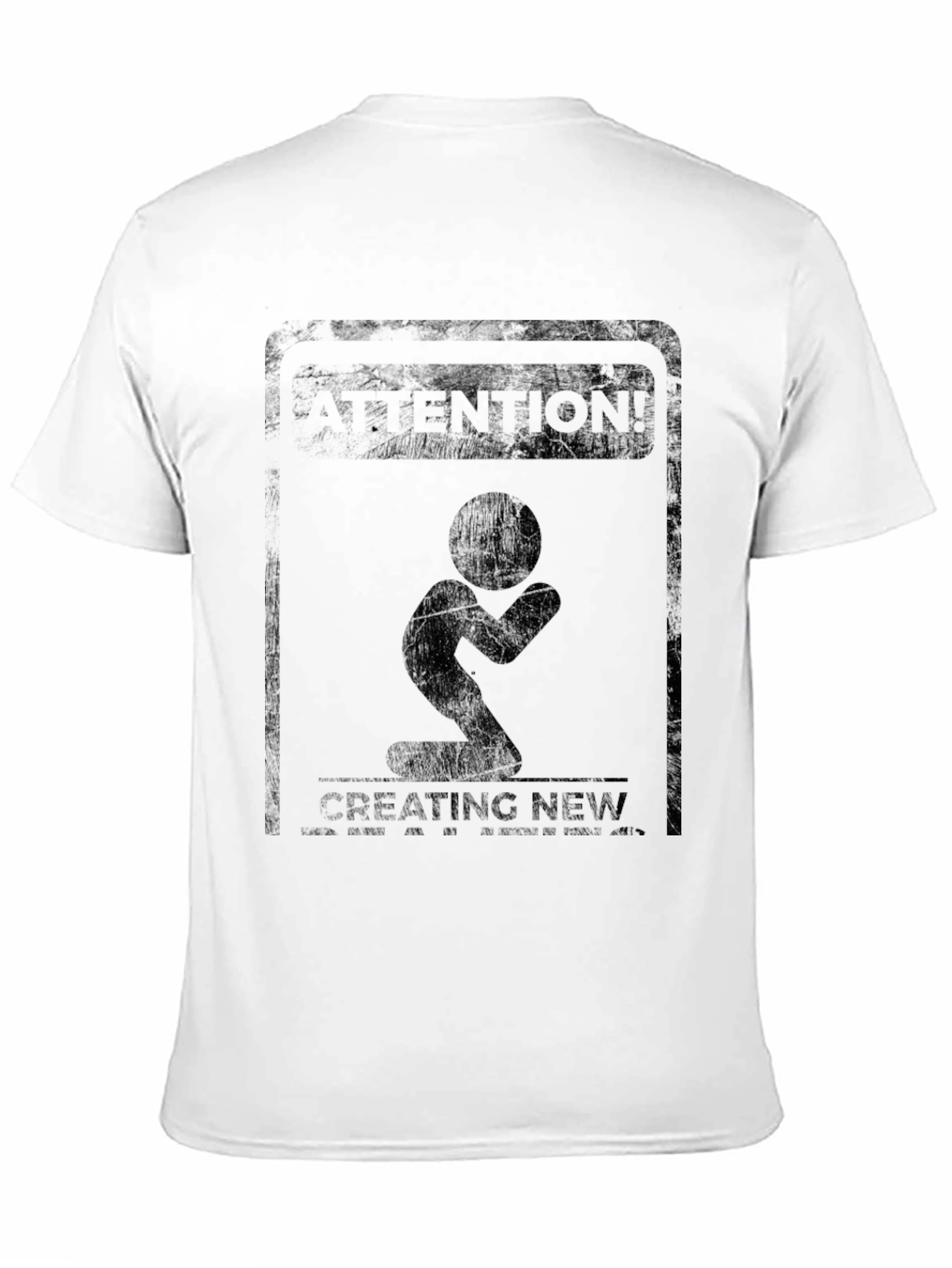 Attention Creating New Black Graphic Tee