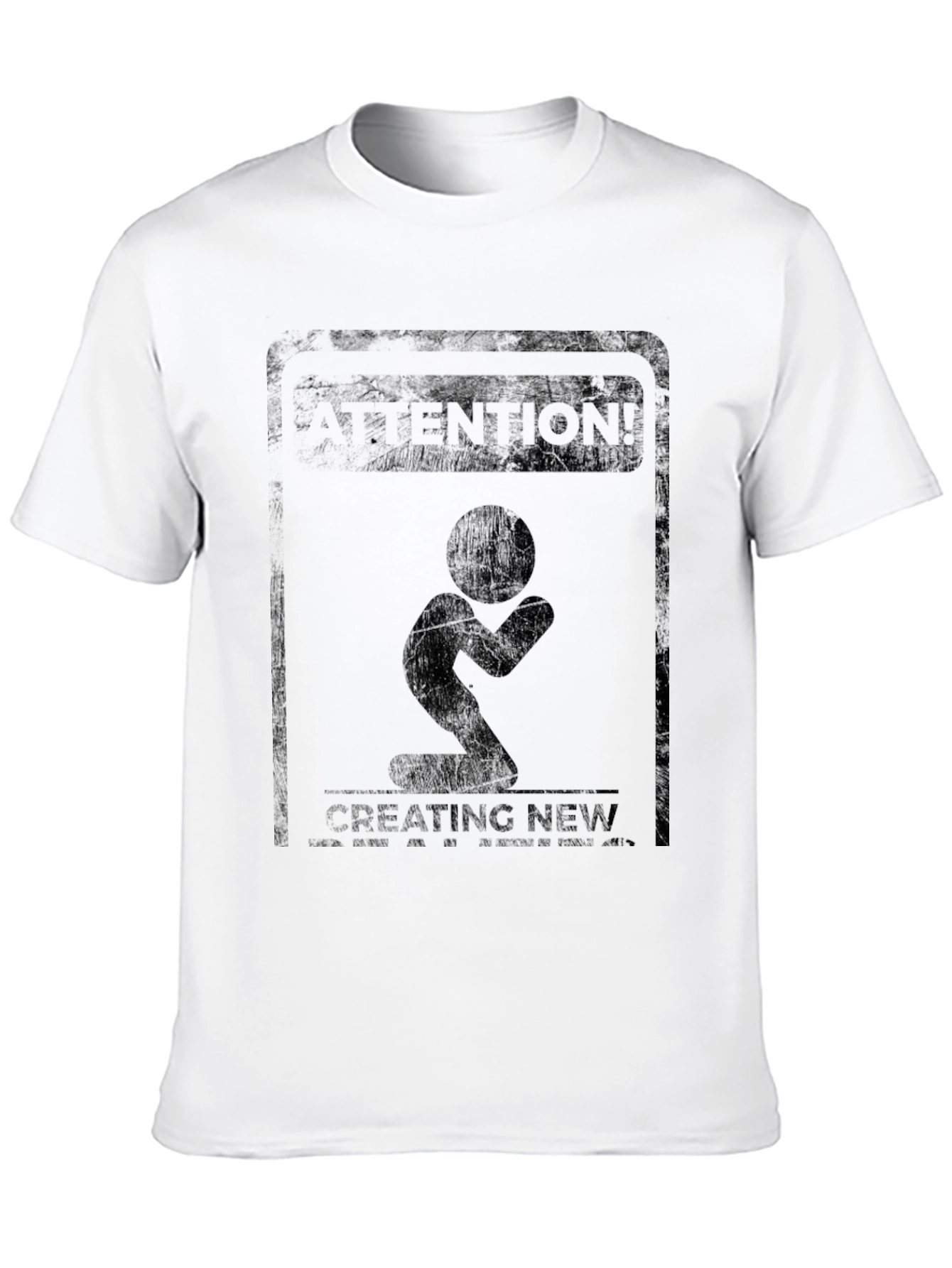 Attention Creating New Black Graphic Tee