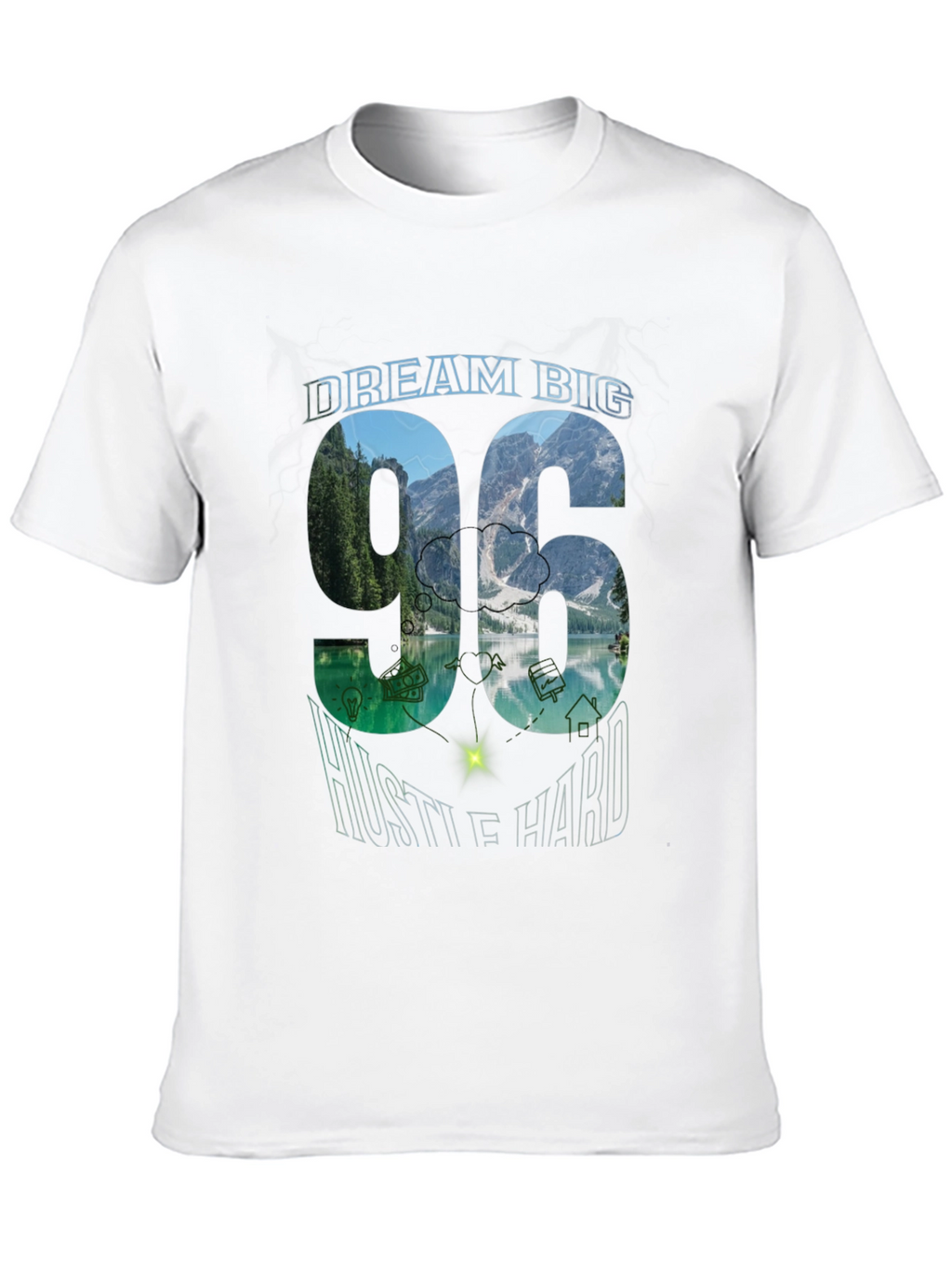 Dream Big Hustle Hard Graphic T-Shirt