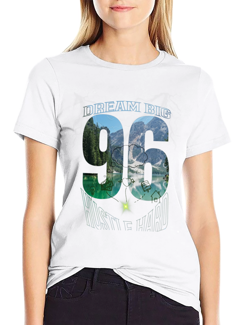Dream Big Hustle Hard Graphic T-Shirt