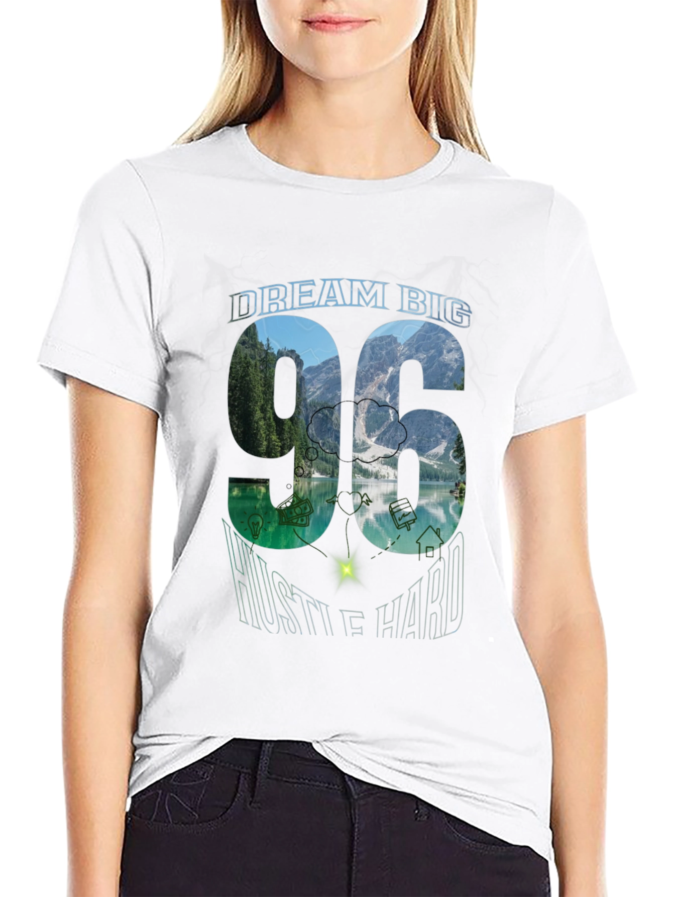 Dream Big Hustle Hard Graphic T-Shirt