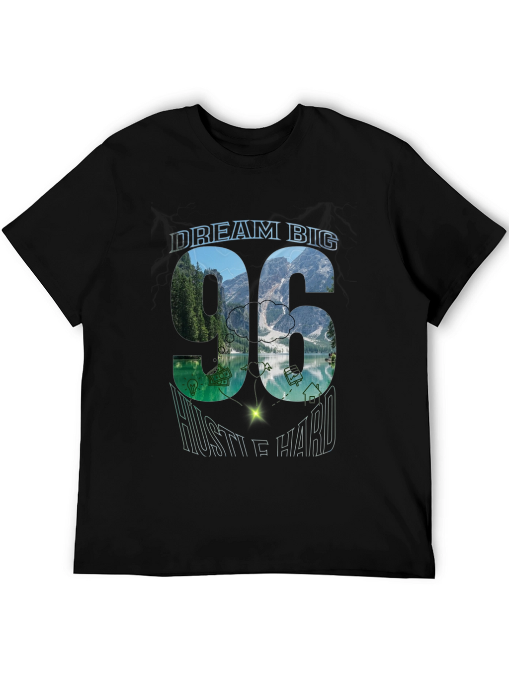 Dream Big Hustle Hard Graphic T-Shirt