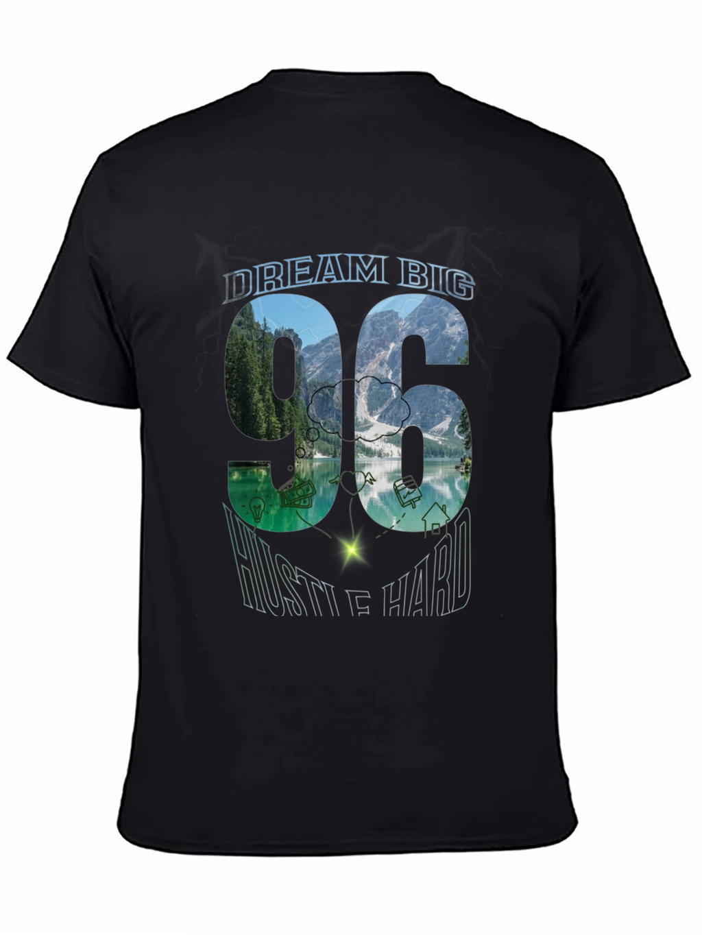 Dream Big Hustle Hard Graphic T-Shirt