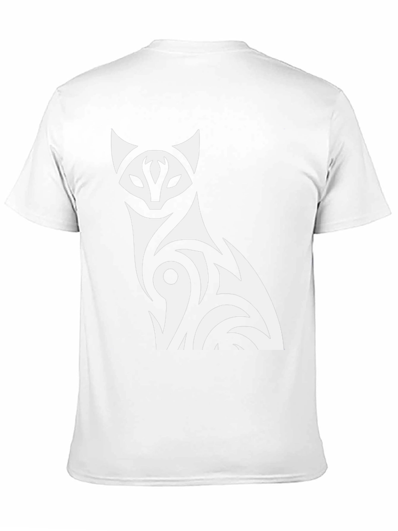 Tribal Cat Graphic T-Shirt - Black