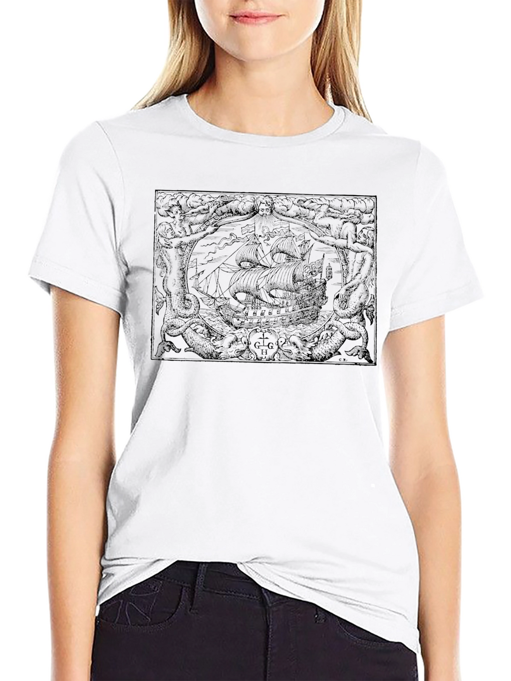 Kraken Graphic Tee - Nautical Adventure Shirt