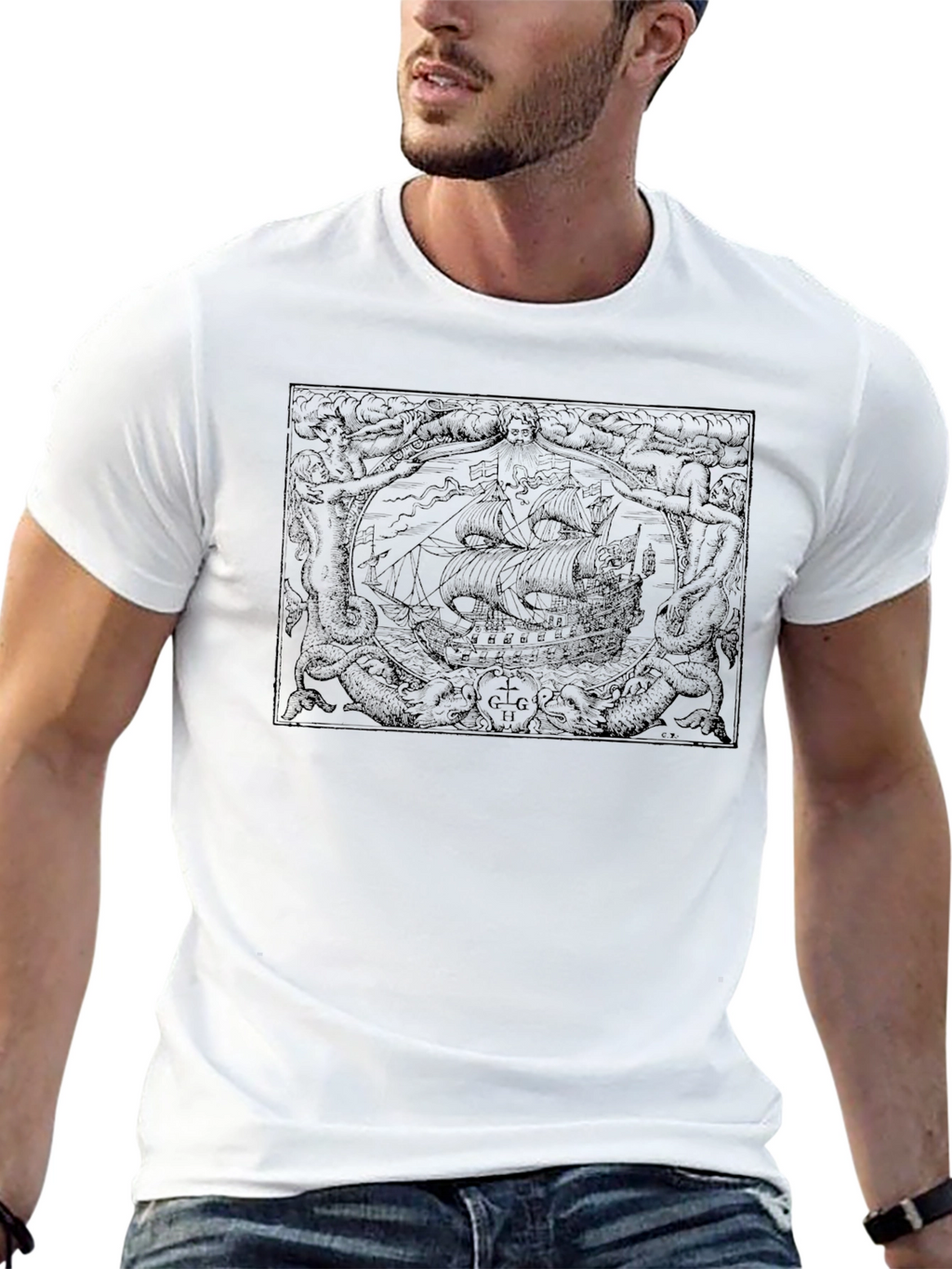 Kraken Graphic Tee - Nautical Adventure Shirt