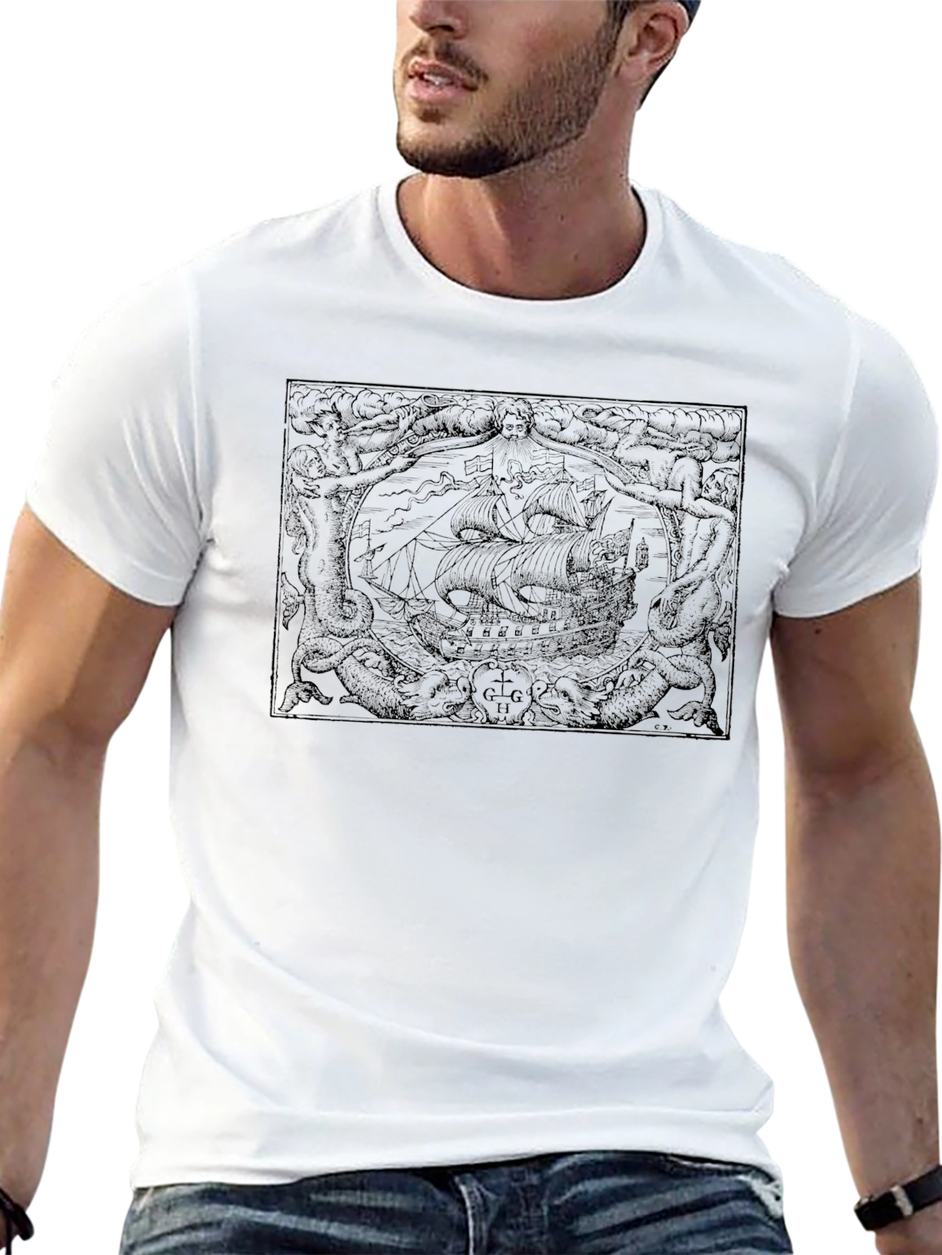 Kraken Graphic Tee - Nautical Adventure Shirt