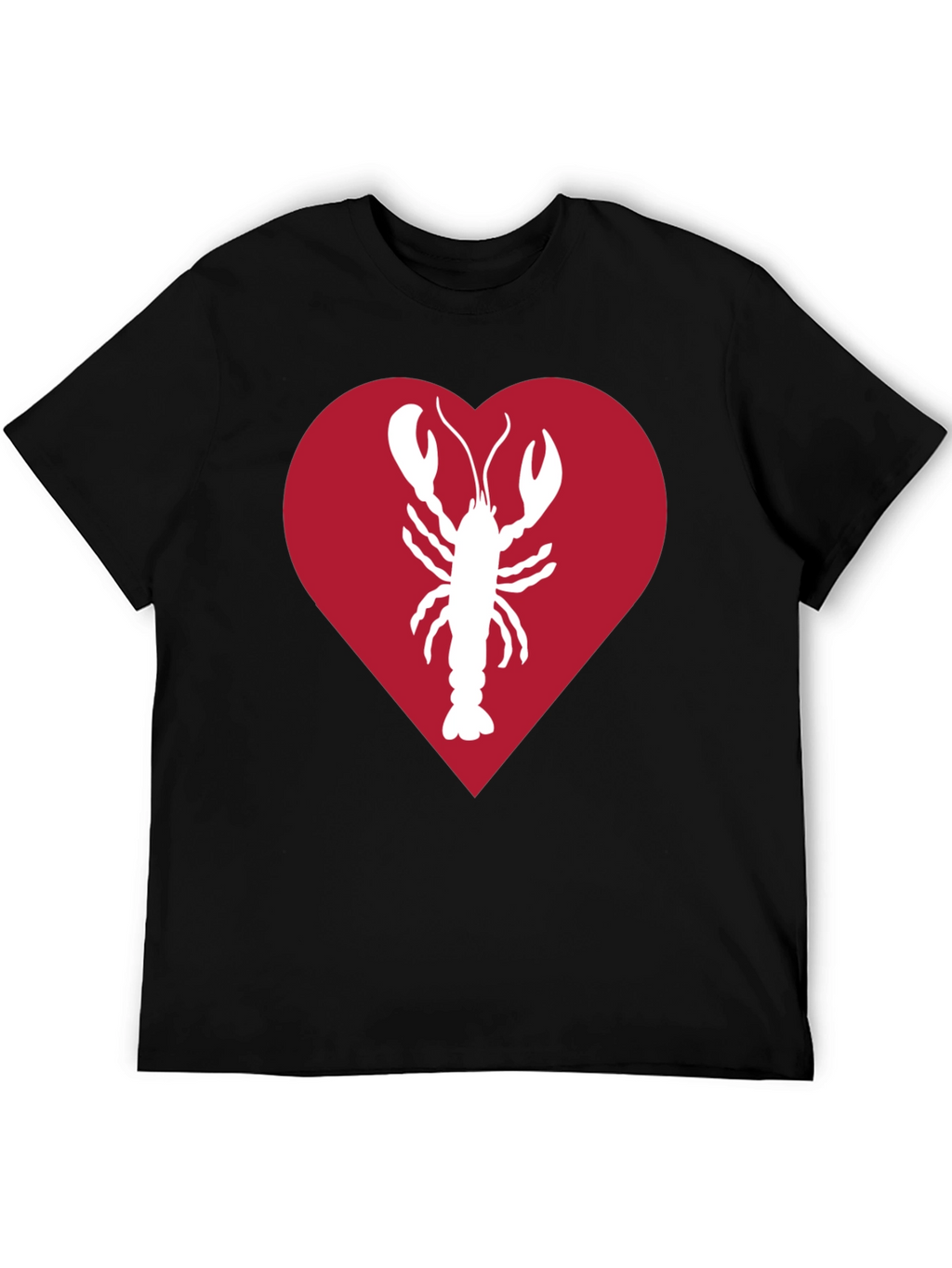 Lobster Heart Graphic Tee - Black Unisex Shirt