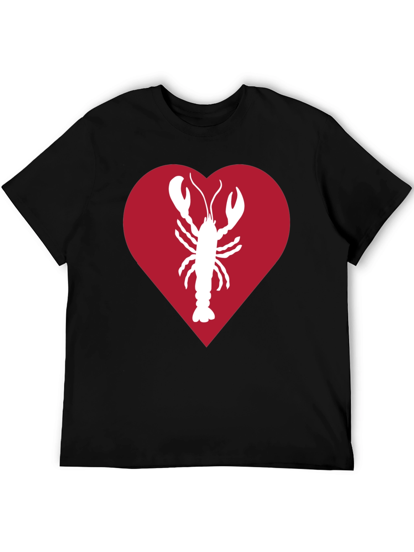 Lobster Heart Graphic Tee - Black Unisex Shirt
