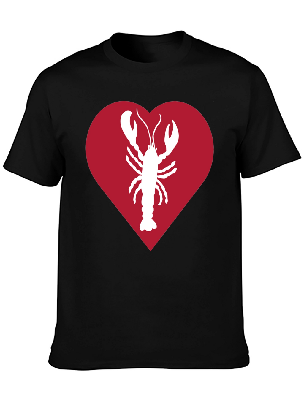Lobster Heart Graphic Tee - Black Unisex Shirt
