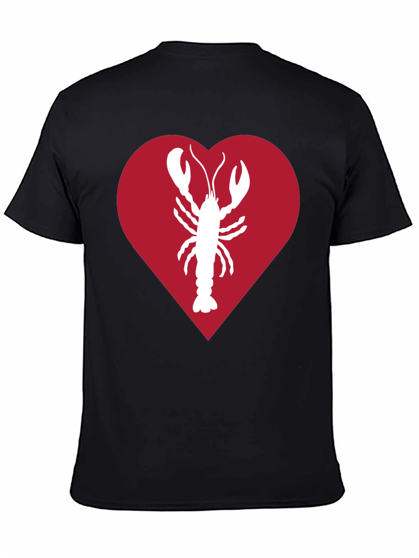 Lobster Heart Graphic Tee - Black Unisex Shirt