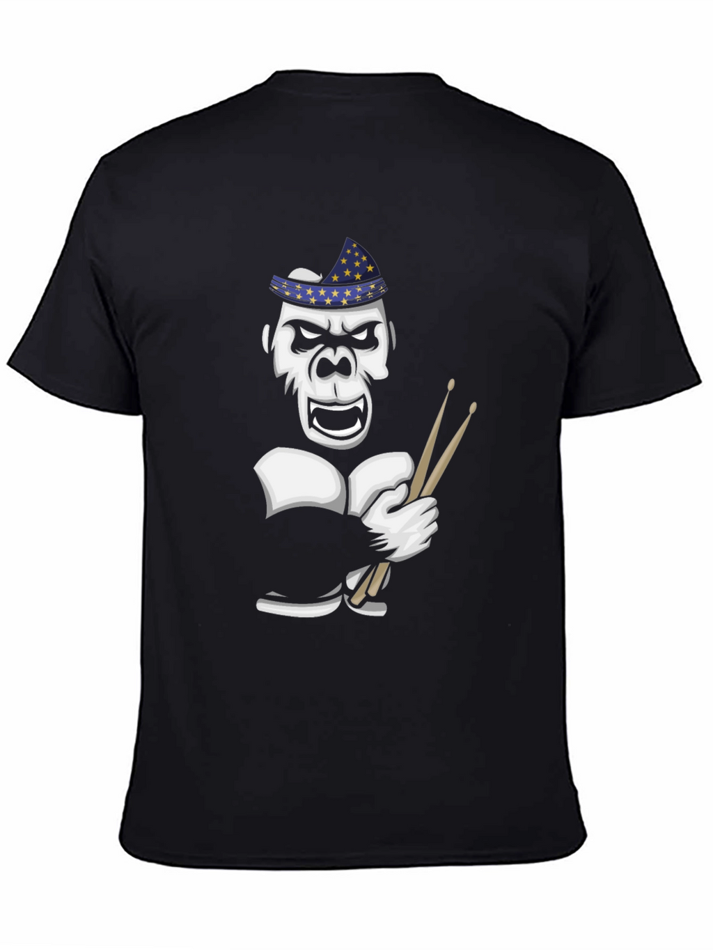 Drummer Gorilla T-Shirt - Star Hat