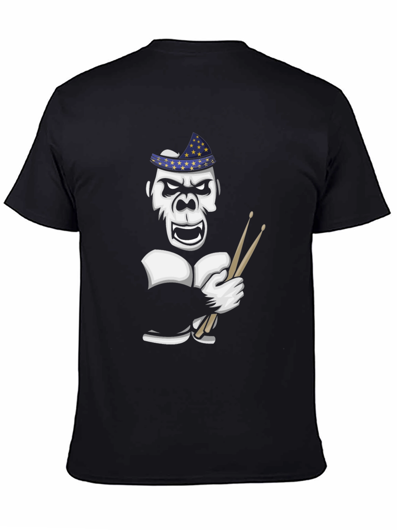 Drummer Gorilla T-Shirt - Star Hat