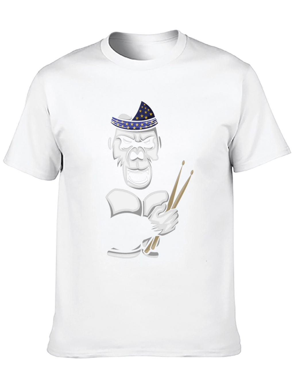 Drummer Gorilla T-Shirt - Star Hat