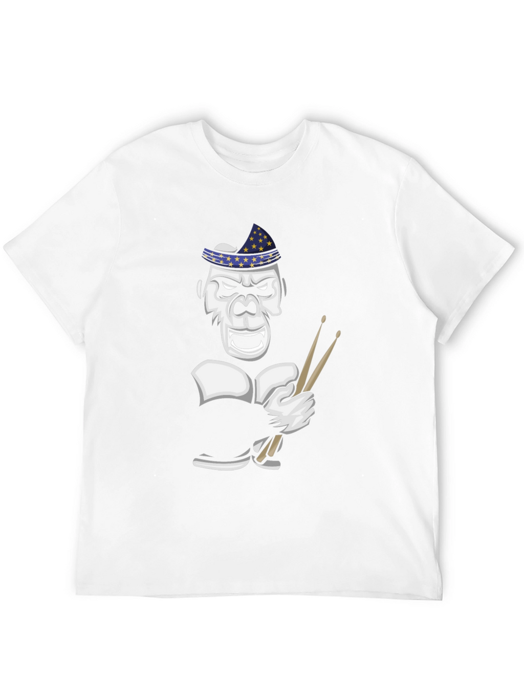 Drummer Gorilla T-Shirt - Star Hat