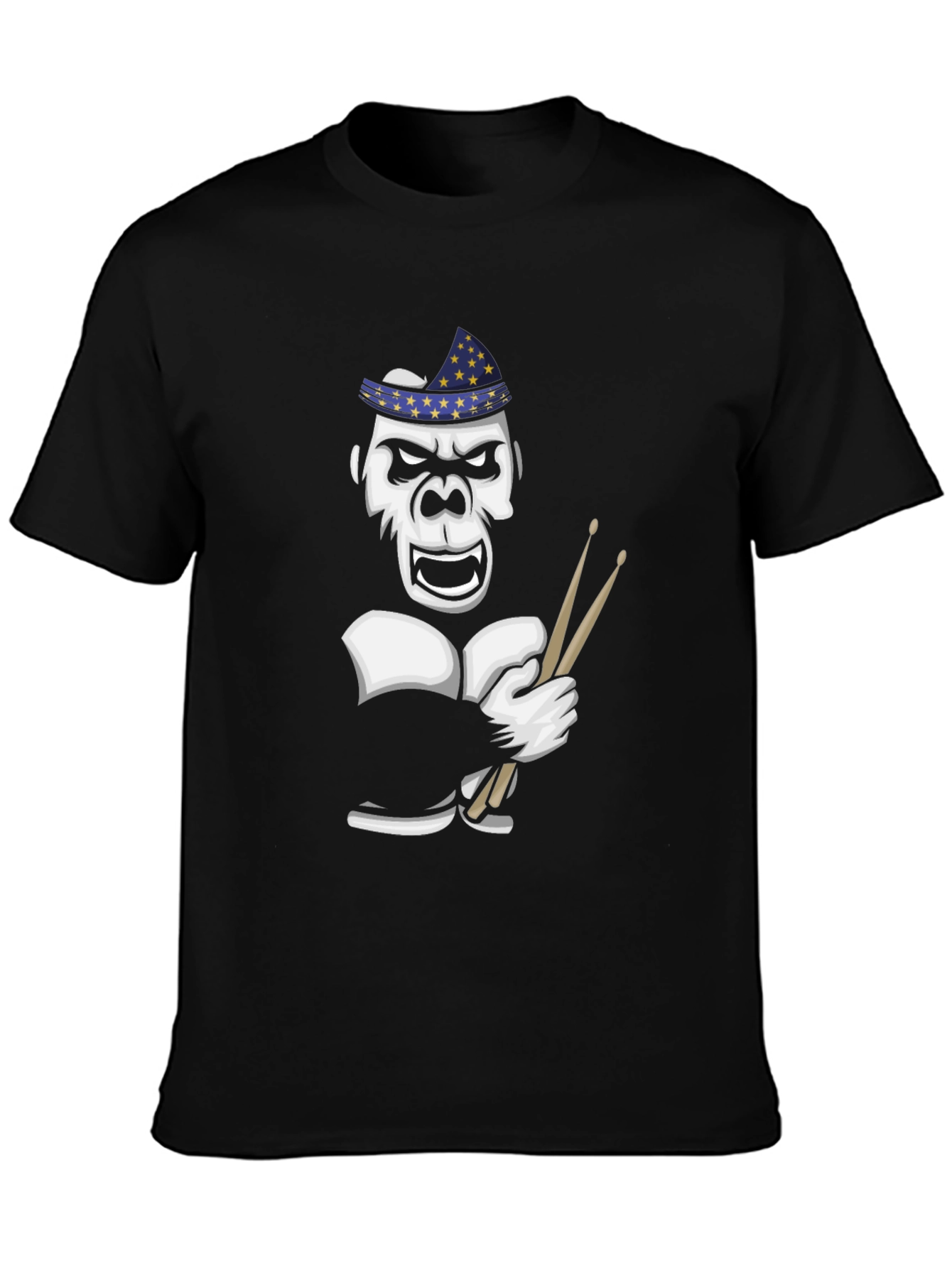 Drummer Gorilla T-Shirt - Star Hat