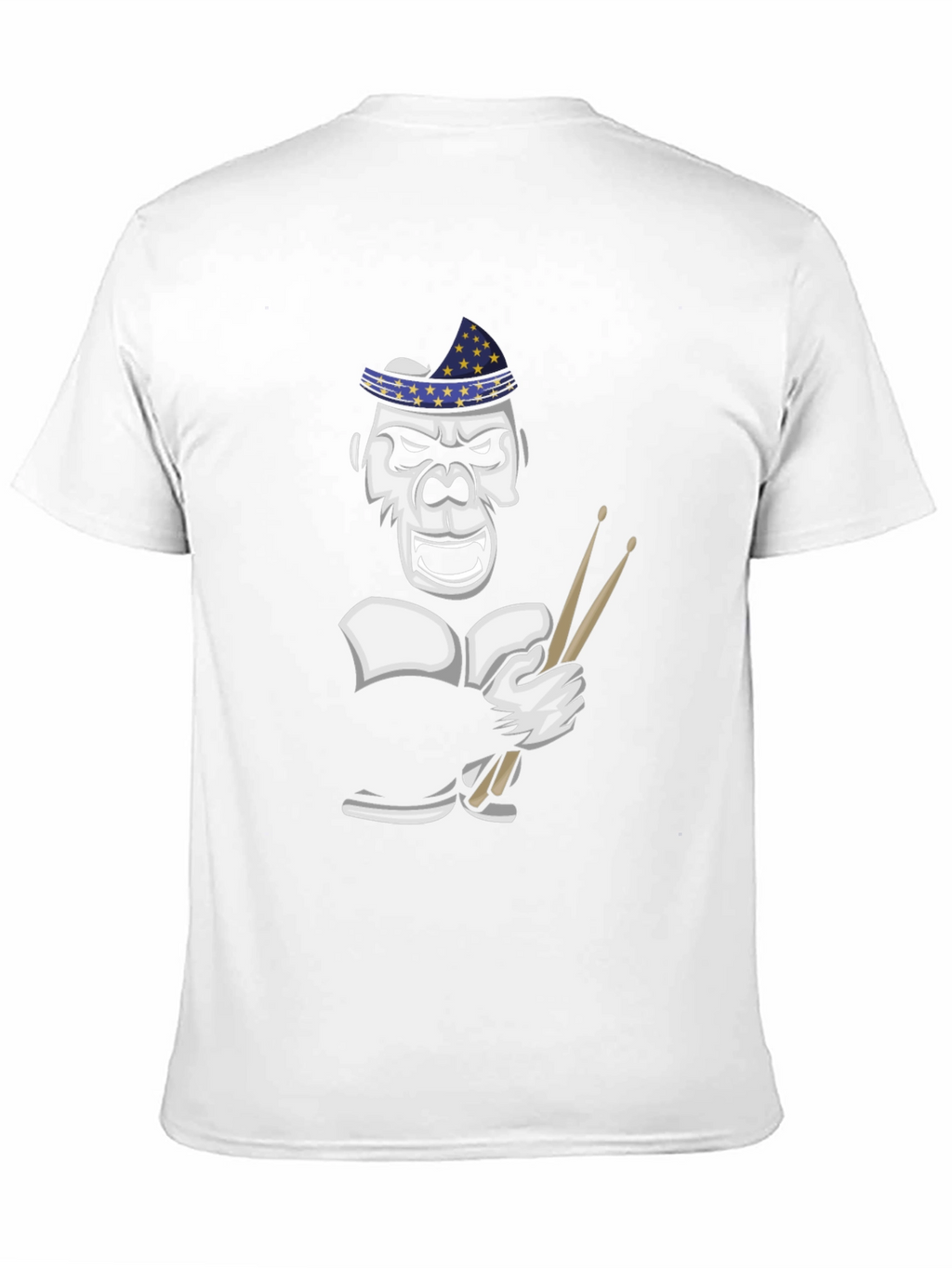 Drummer Gorilla T-Shirt - Star Hat