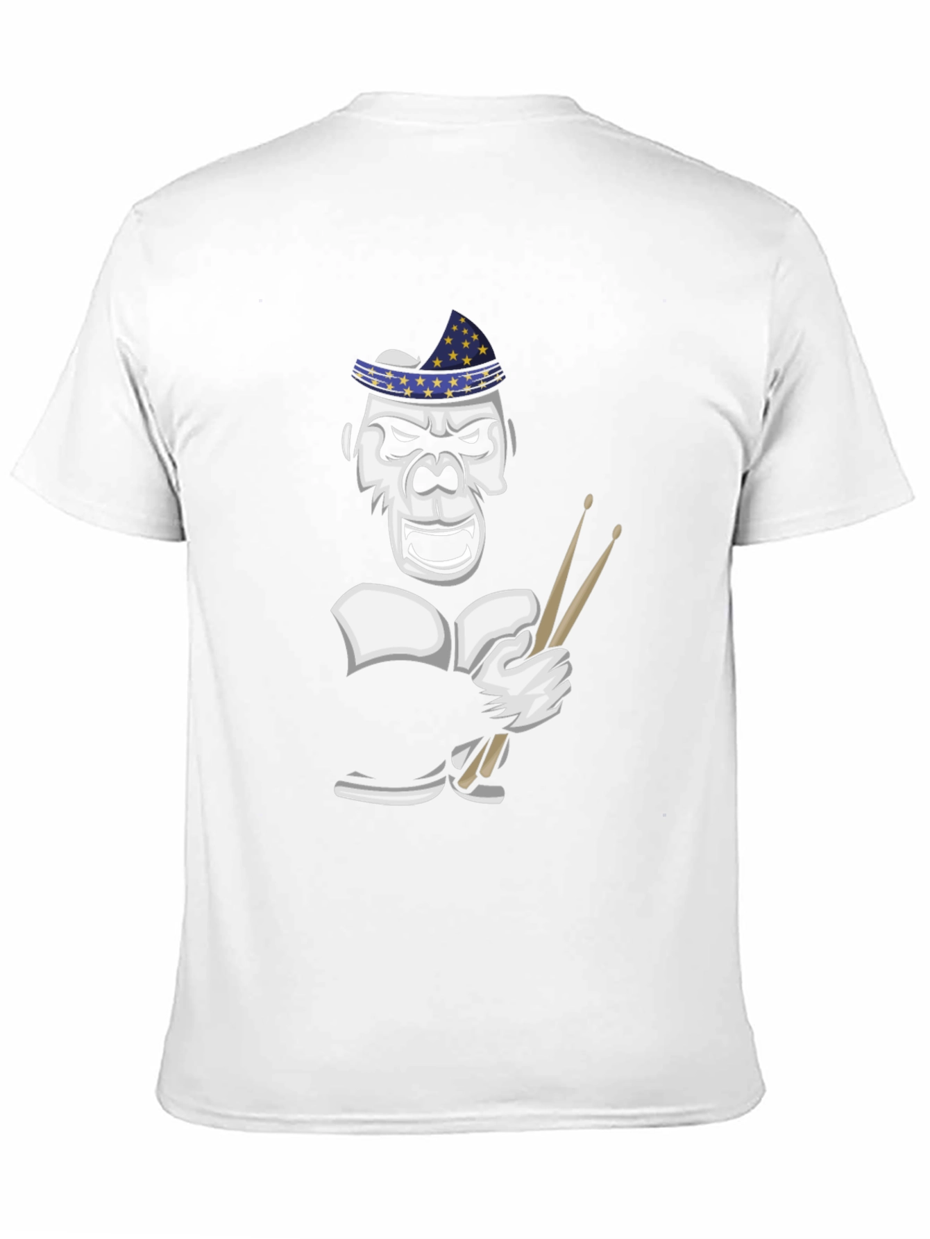Drummer Gorilla T-Shirt - Star Hat