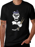 Drummer Gorilla T-Shirt - Star Hat