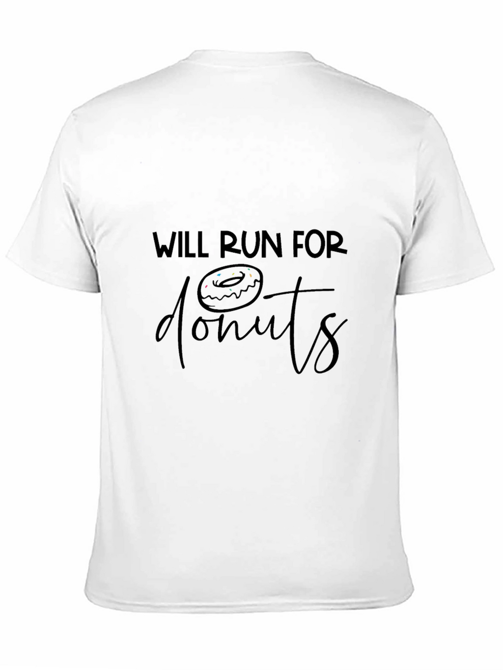 Will Run for Donuts Black Graphic Tee