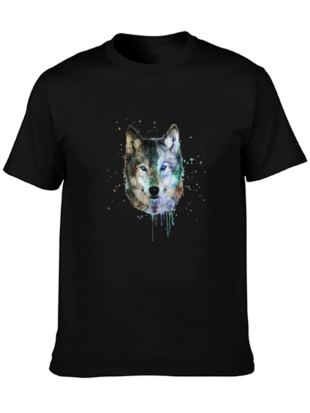 Wolf Graphic Tee - Black Cotton T-Shirt
