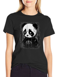 Sad Panda Graphic T-Shirt - Unisex Cotton Tee