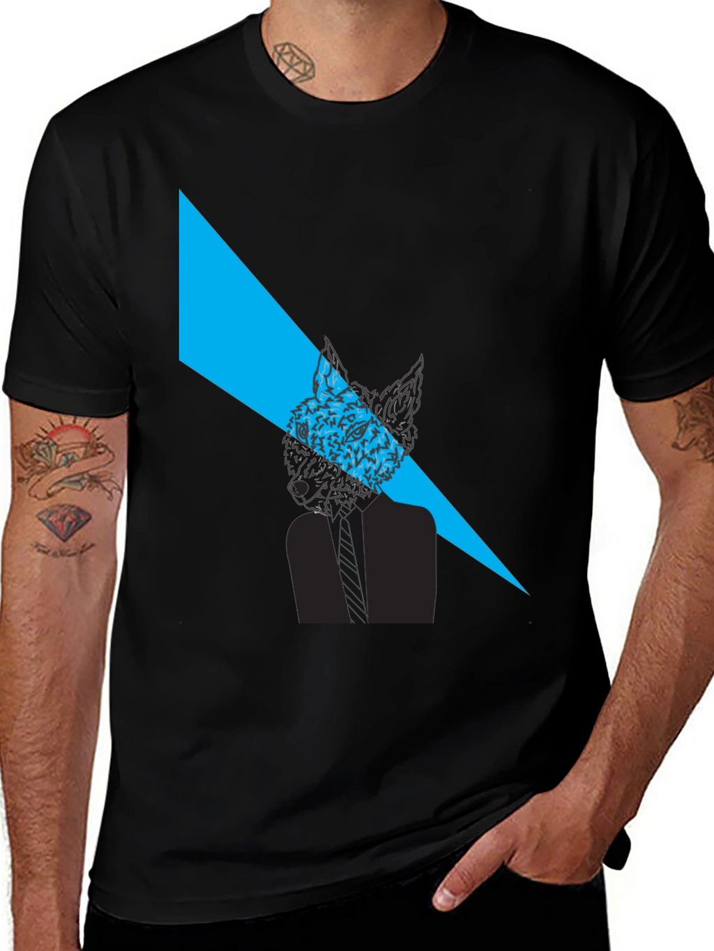 Fox Graphic Black T-Shirt - Modern Style