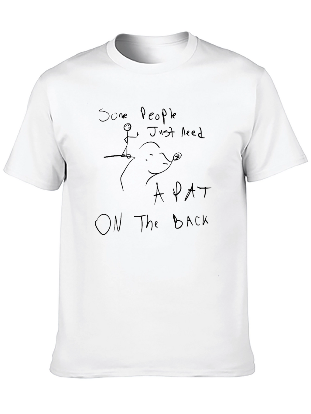 Humorous Pat on the Back Graphic Tee