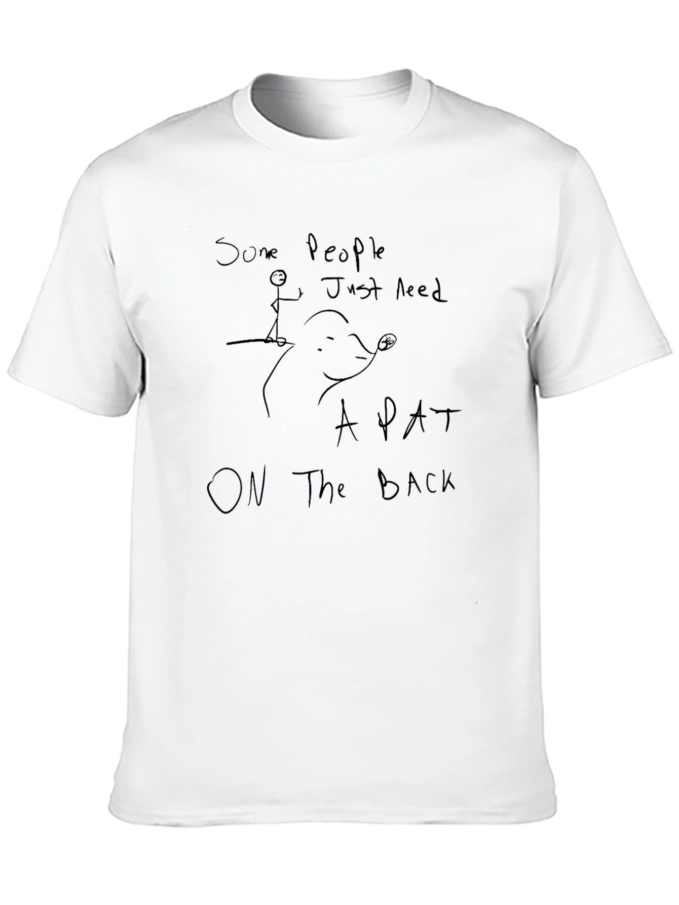 Humorous Pat on the Back Graphic Tee
