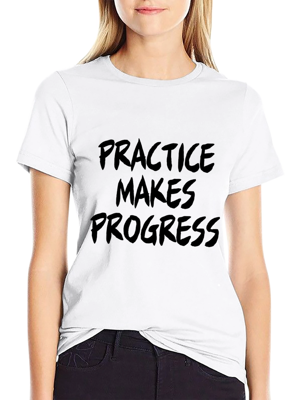 Practice Makes Progress Black T-Shirt