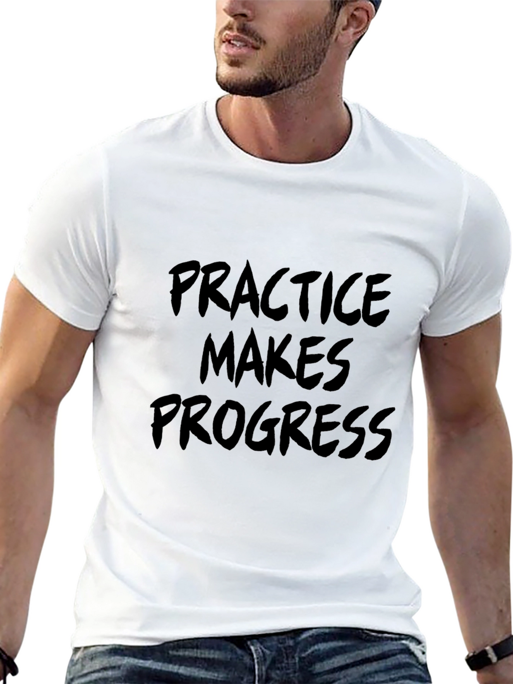 Practice Makes Progress Black T-Shirt