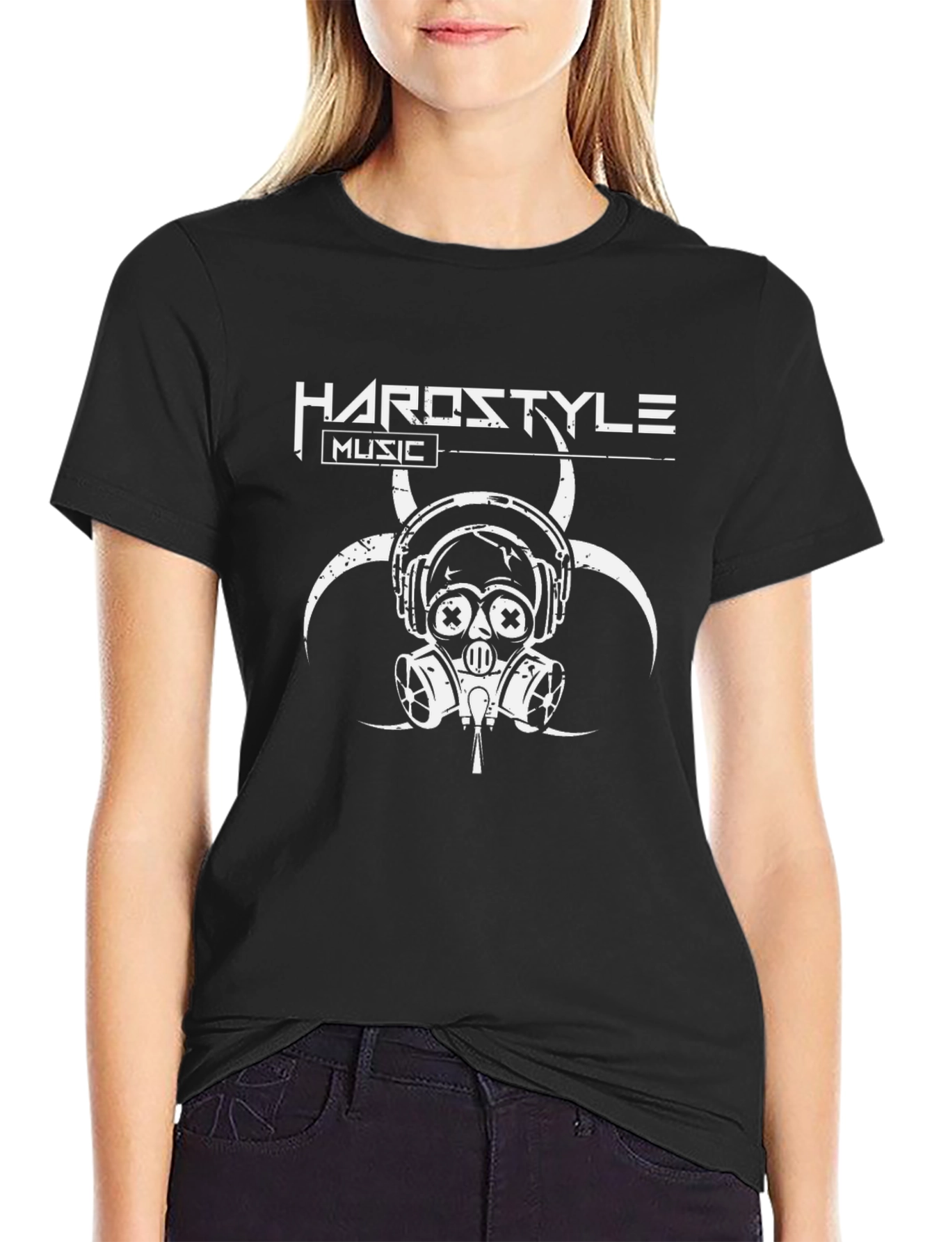 Hardstyle Music Black T-Shirt - Biohazard Design