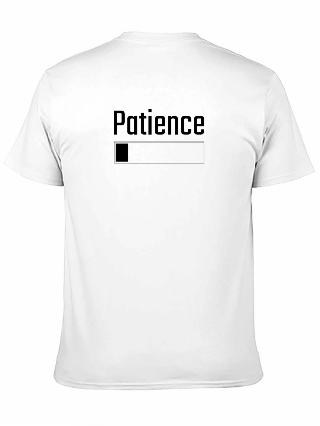 Patience Loading Bar Graphic T-Shirt - Black Cotton Tee