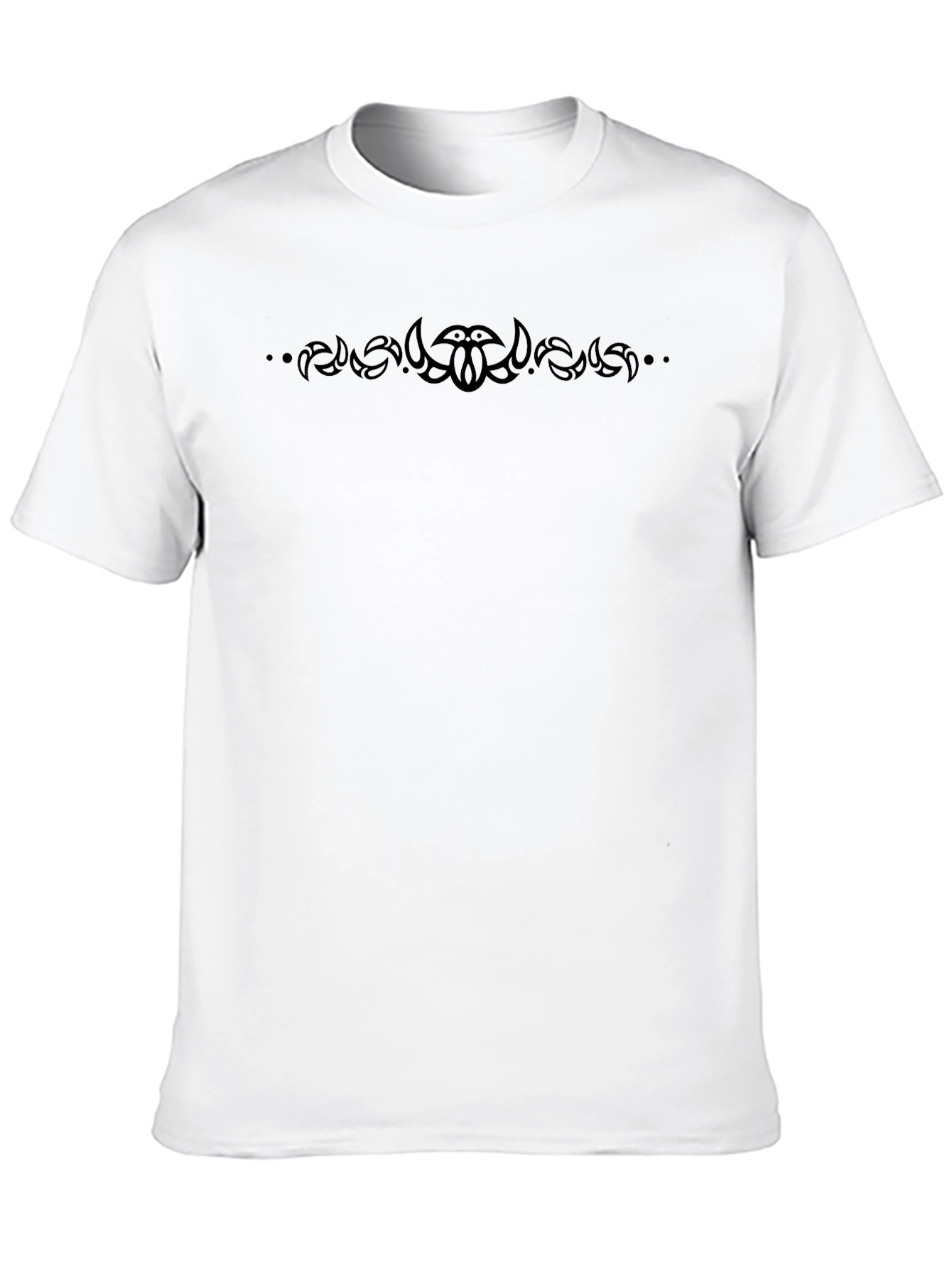 Tribal Design Black T-Shirt - Soft Cotton Blend