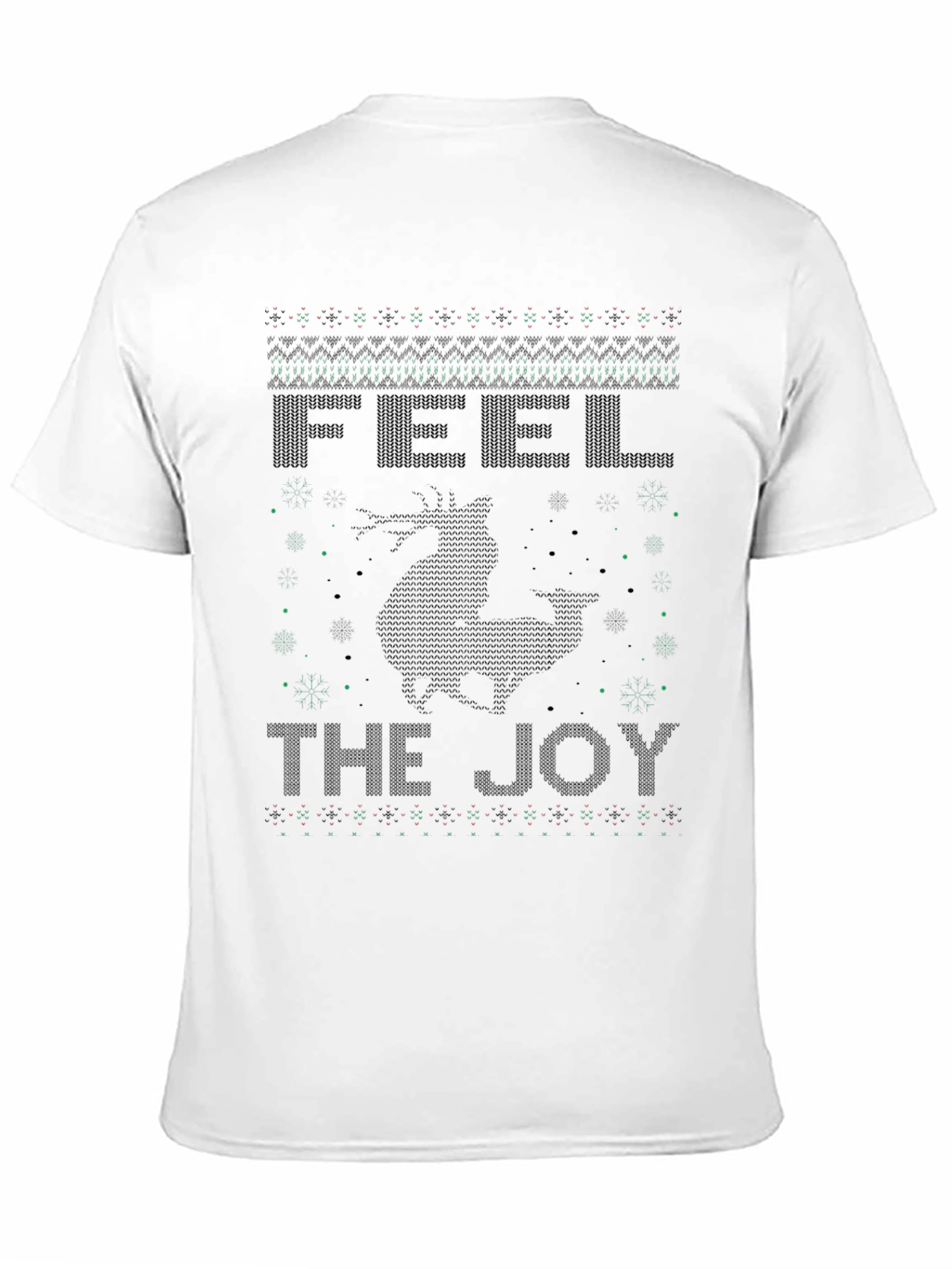 Feel The Joy Christmas Reindeer Ugly Sweater T-Shirt