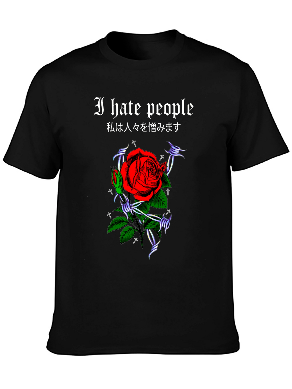 I Hate People Rose Graphic Tee