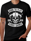 Born to Play Video Games Black T-Shirt