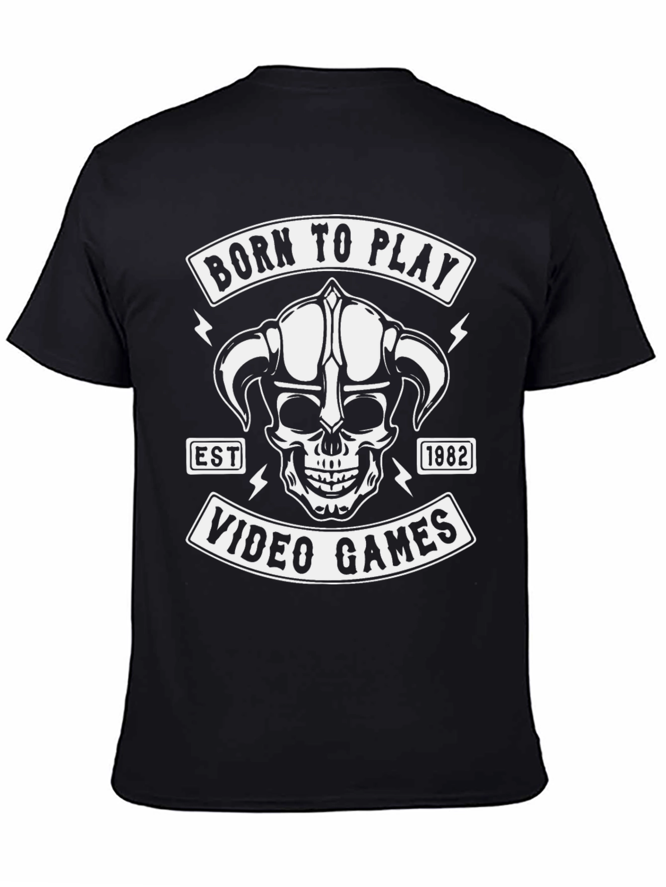 Born to Play Video Games Black T-Shirt