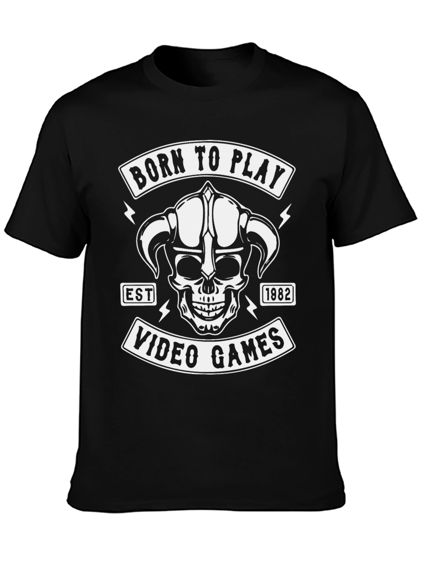 Born to Play Video Games Black T-Shirt