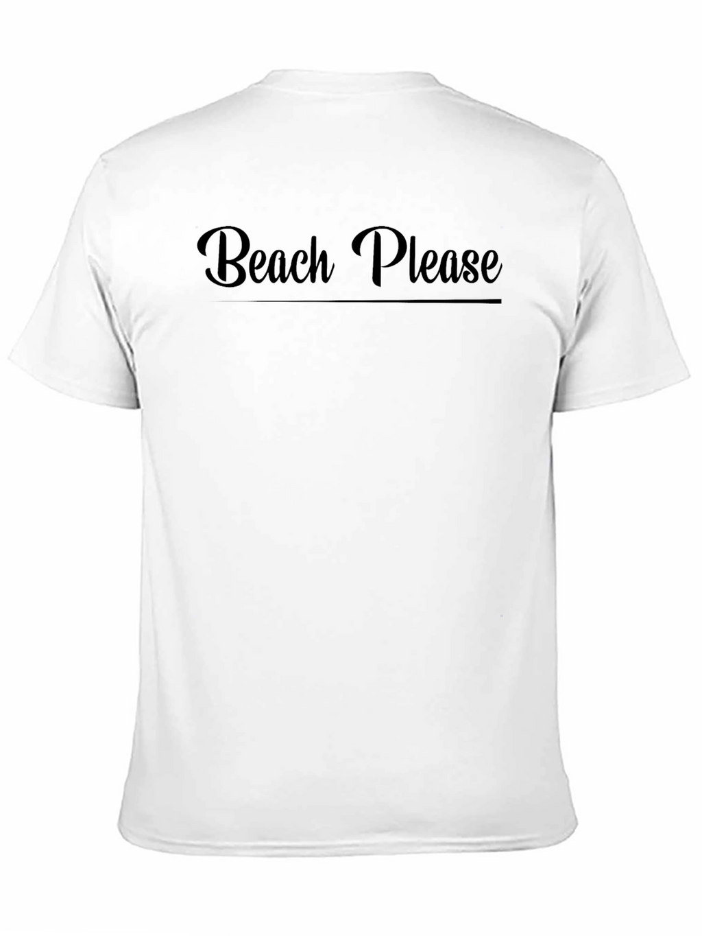 Beach Please Graphic Tee - Black Cotton T-Shirt