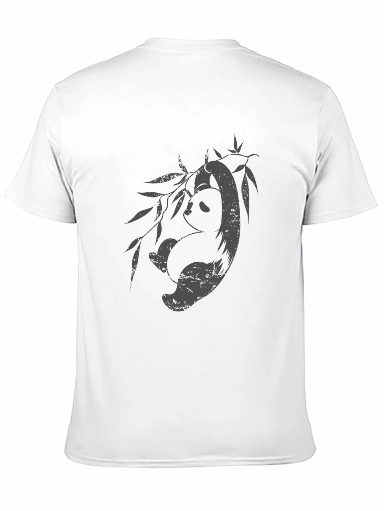 Panda Print Graphic Tee - Black Casual T-Shirt