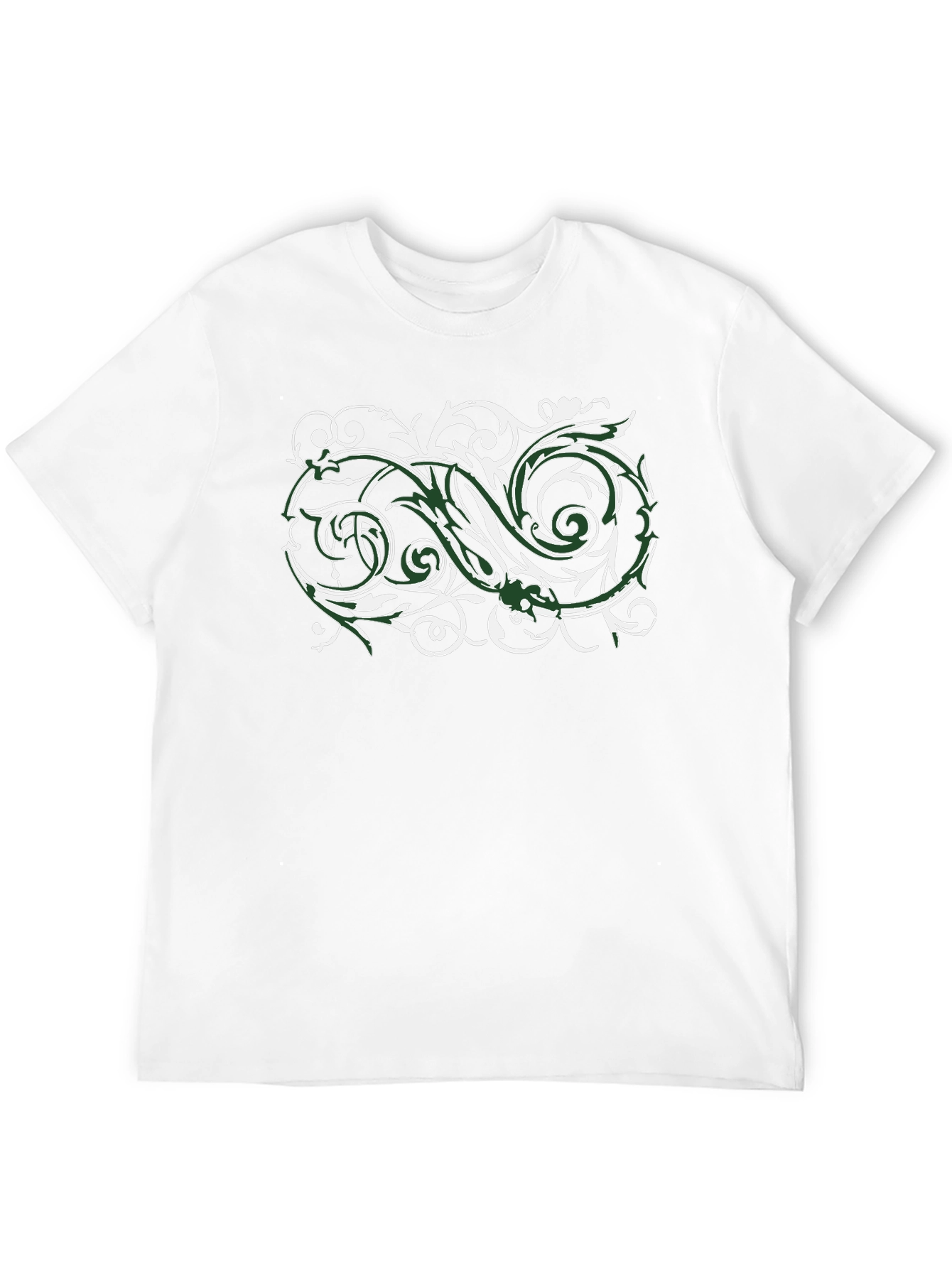 Stylish Black T-Shirt with Floral Design