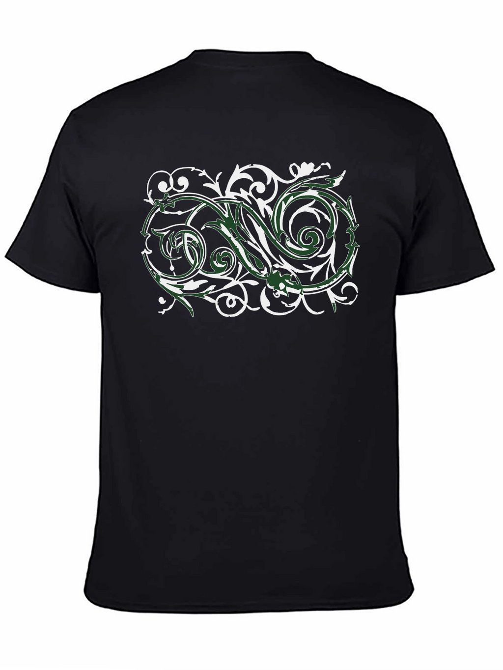 Stylish Black T-Shirt with Floral Design
