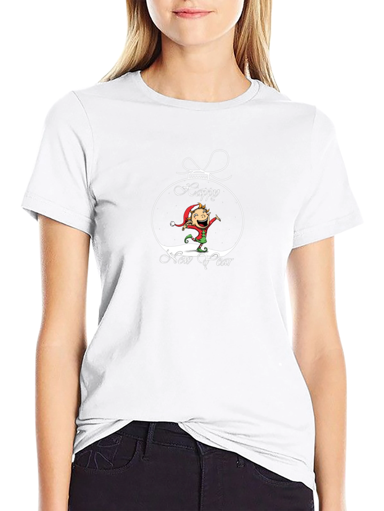 Happy New Year Elf Graphic Tee